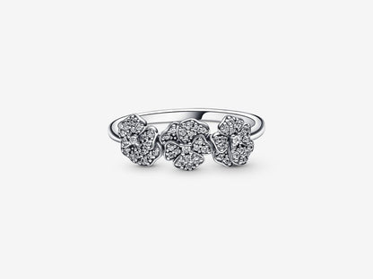 Enchanting Tri-Color Pansy Ring