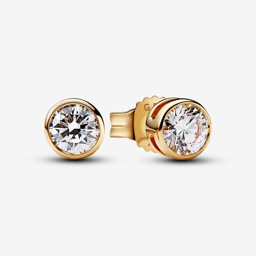 Lab-grown Diamond Bezel Stud Earrings 0.50 carat tw 14k Gold