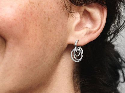 Family Always Encircled Hoop Earrings