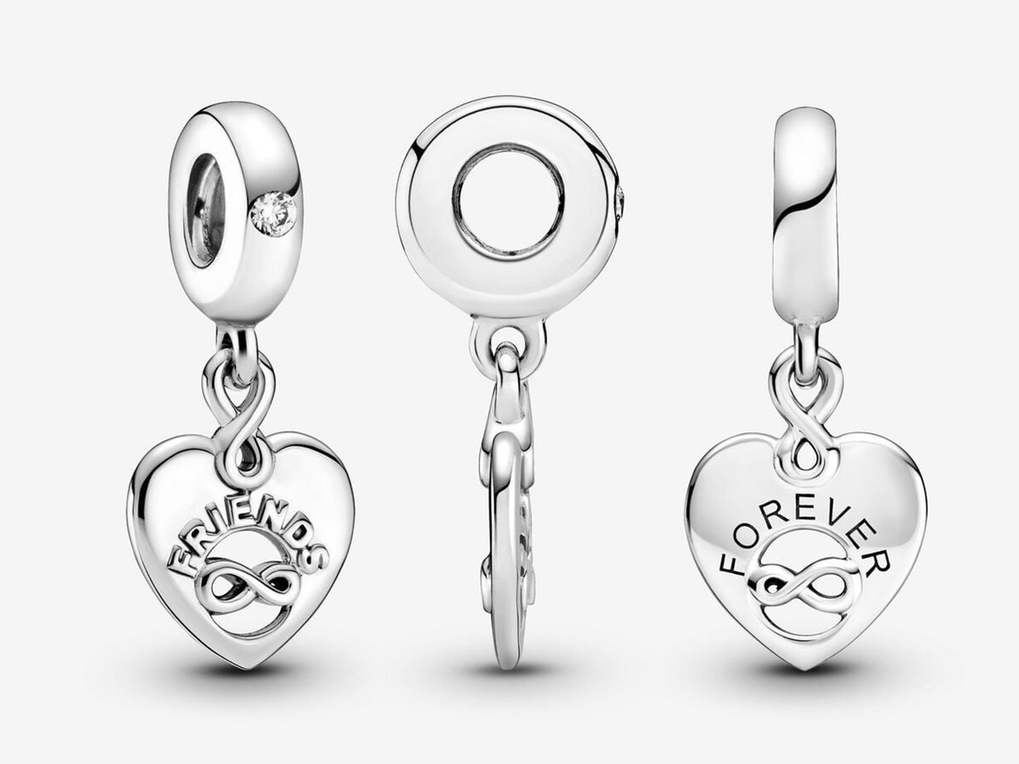 Friends Forever Heart Dangle Charm