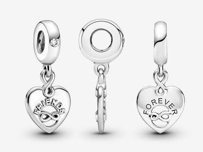 Friends Forever Heart Dangle Charm