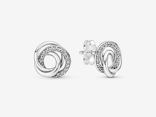 Family Always Encircled Stud Earrings