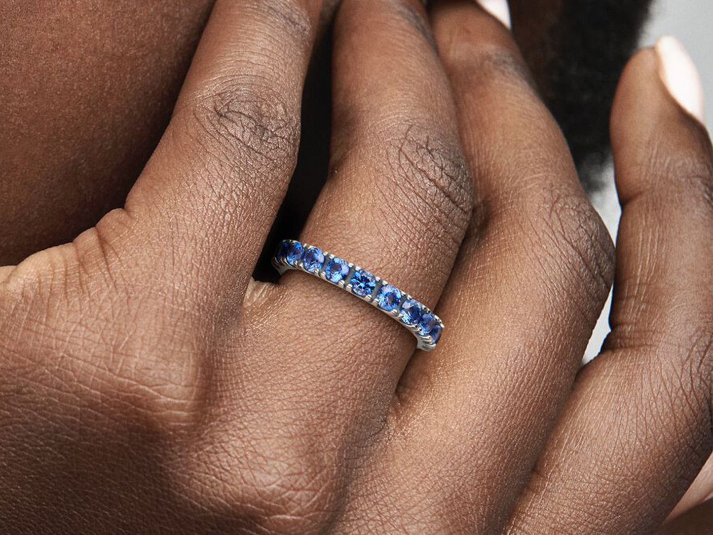 Sparkling Row Eternity Ring