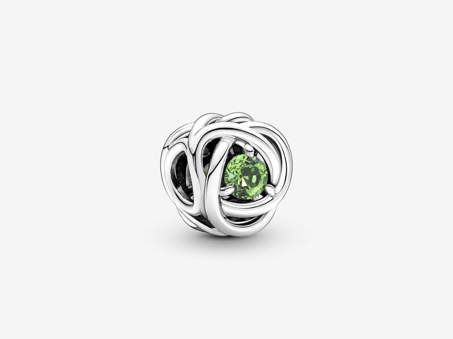 August Spring Green Eternity Circle Charm