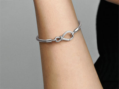 Infinity Knot Snake Chain Bracelet