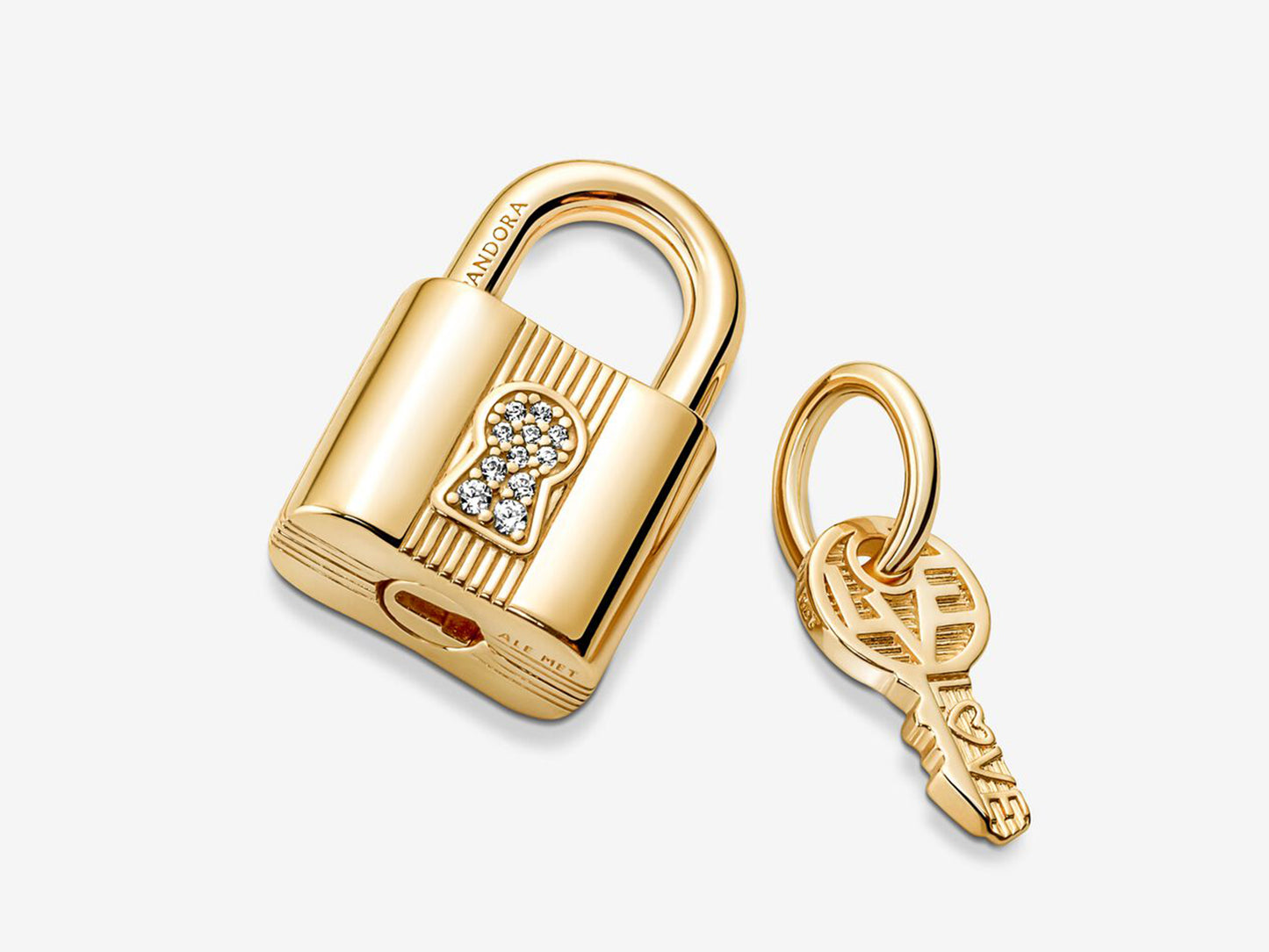 Padlock & Key Dangle Charm