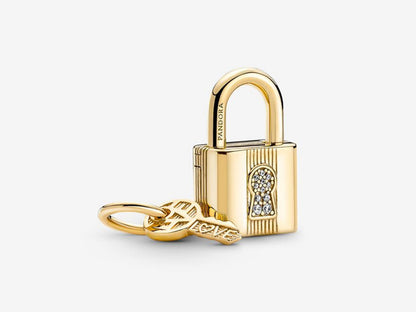 Padlock & Key Dangle Charm