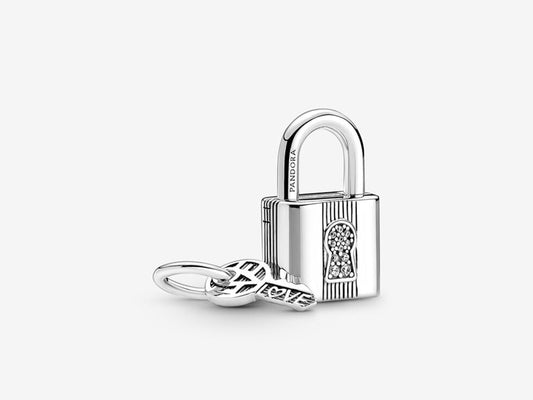 Padlock and Key Dangle Charm