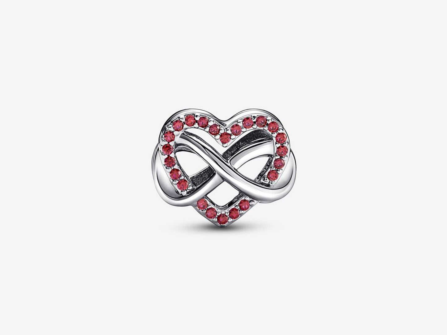 Family Infinity Red Heart Charm