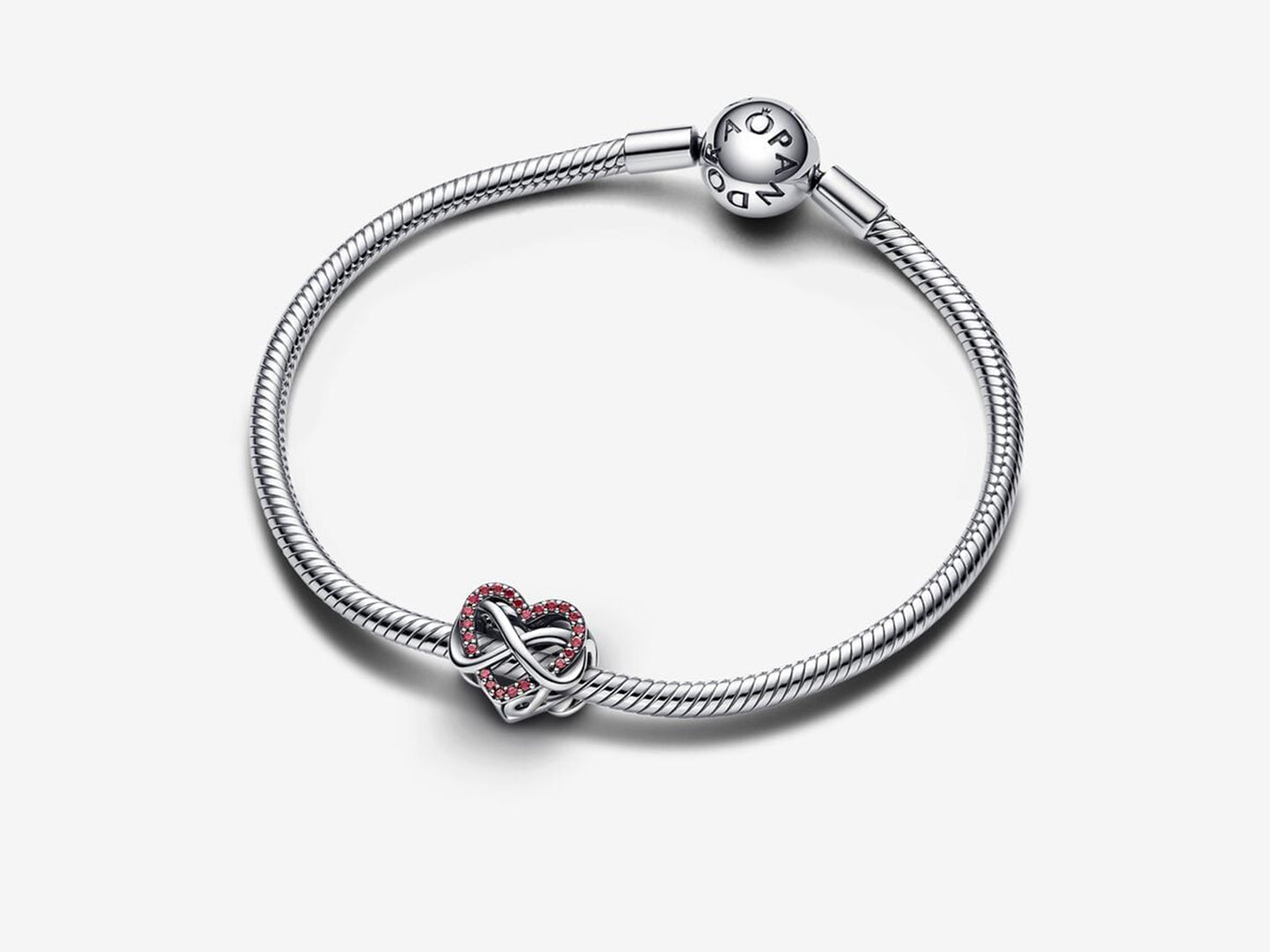 Family Infinity Red Heart Charm