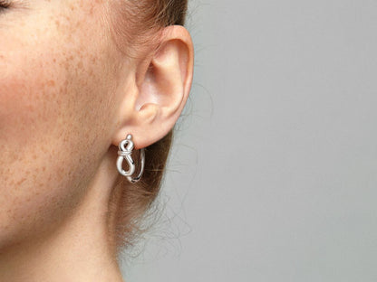 Eternal Symbol Blossom Hoop Earrings