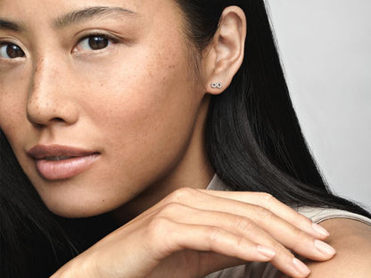 Sparkling Infinity Stud Earrings