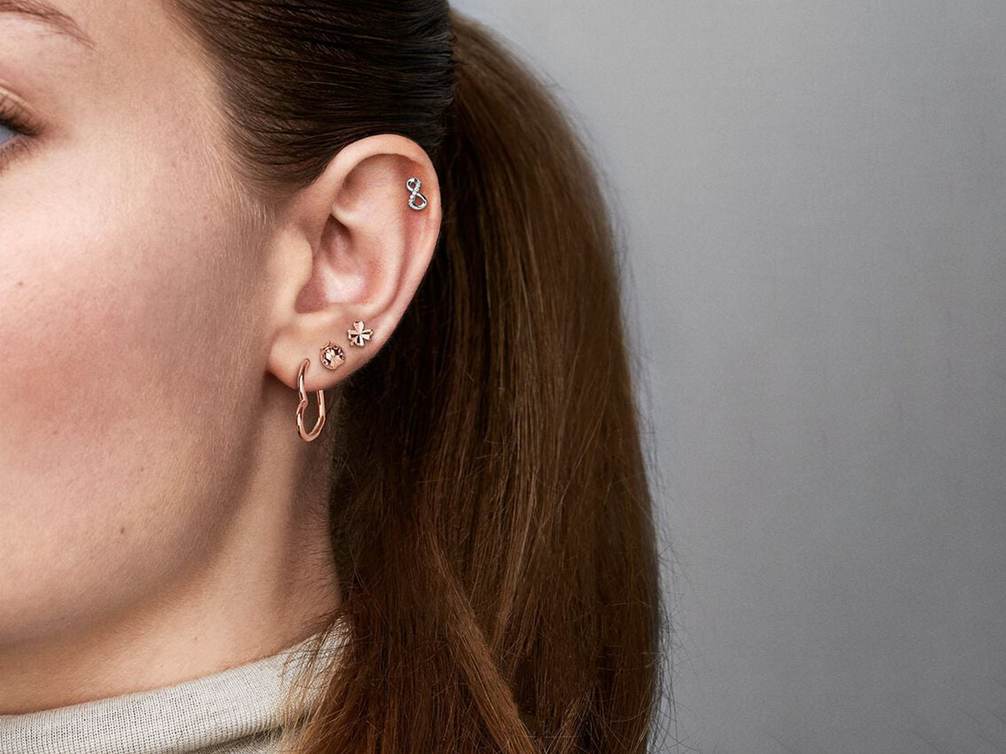 Sparkling Infinity Stud Earrings