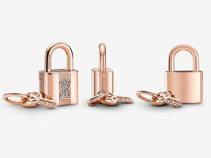 Padlock & Key Dangle Charm