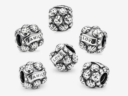 Family Smiley Face Charm