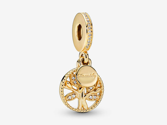 Sparkling Family Tree Dangle Charm