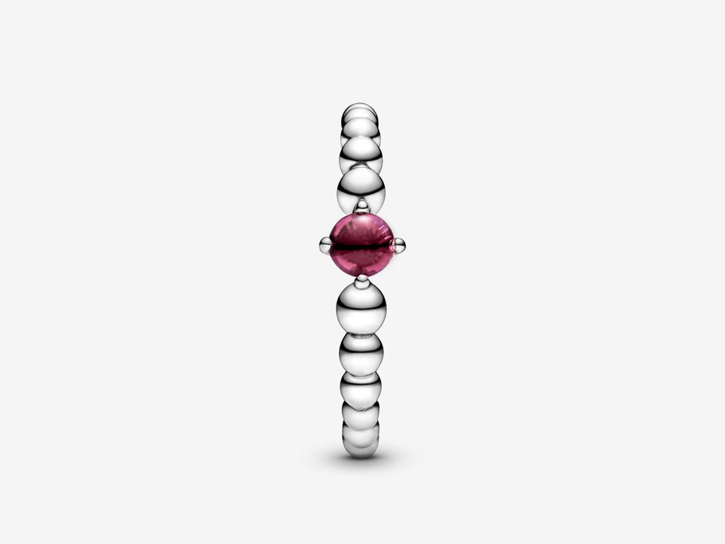 Flame Red Bead Elegance Ring
