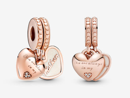 You're Always in My Heart Split Dangle Charm