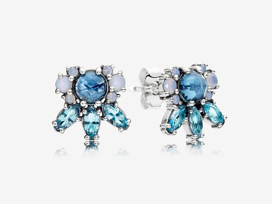 Frosty Mirage Glass Stud Earrings