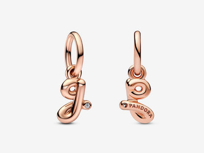 Letter G Script Alphabet Dangle Charm