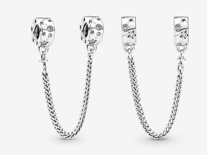 Galaxy Star Cluster Safety Chain Charm