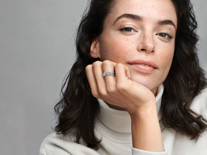 Sparkling Marquise Double Wishbone Ring