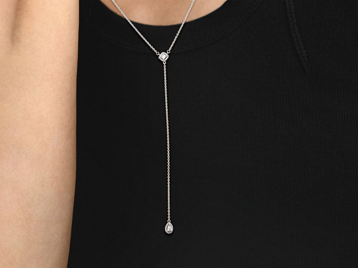 Geometric Y-Necklace Charm