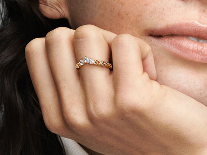 Regal Swirl Tiara Ring