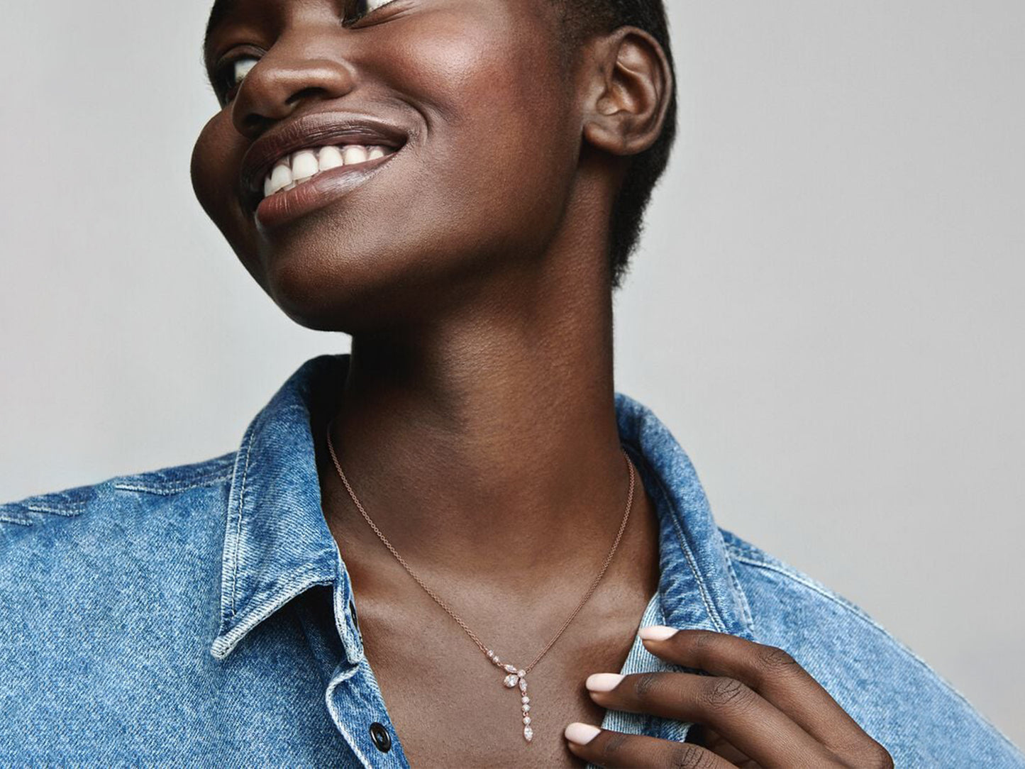 Sparkling Herbarium Cluster Drop Collier Necklace