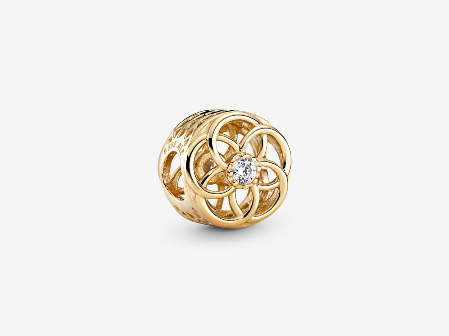Gold Floral Swirl Charm