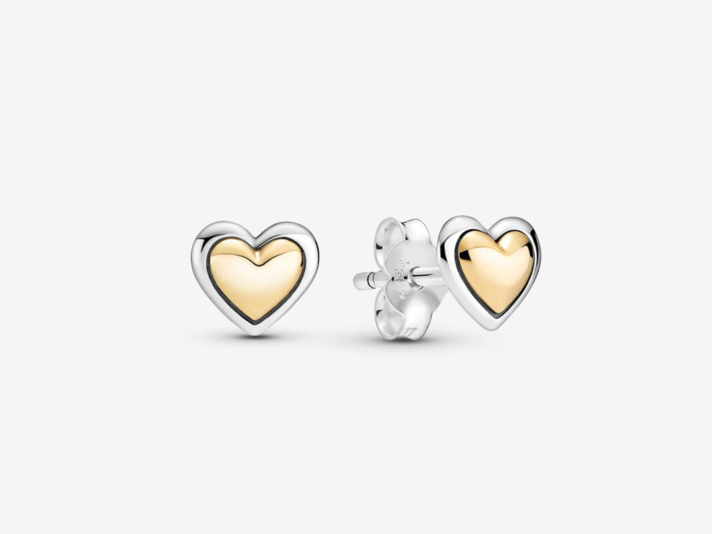 Gold Heart Elegance Stud Earrings