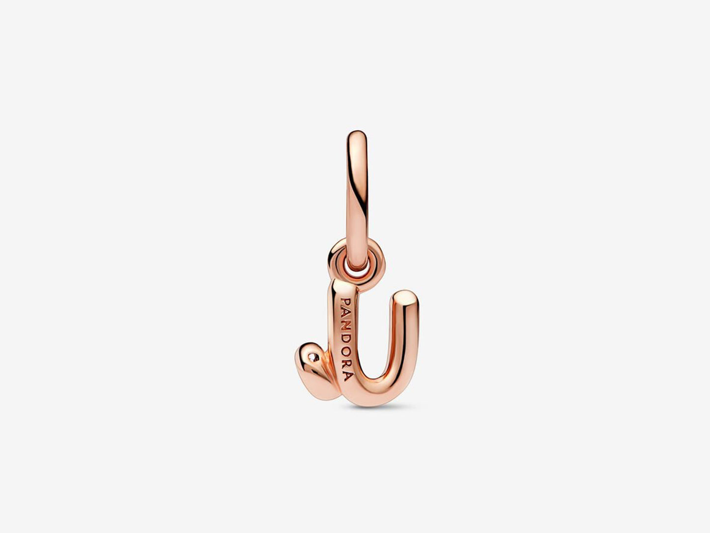Letter U Script Alphabet Dangle Charm