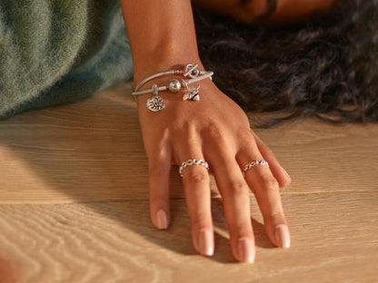 Two-Tone Family Tree Heart Charm