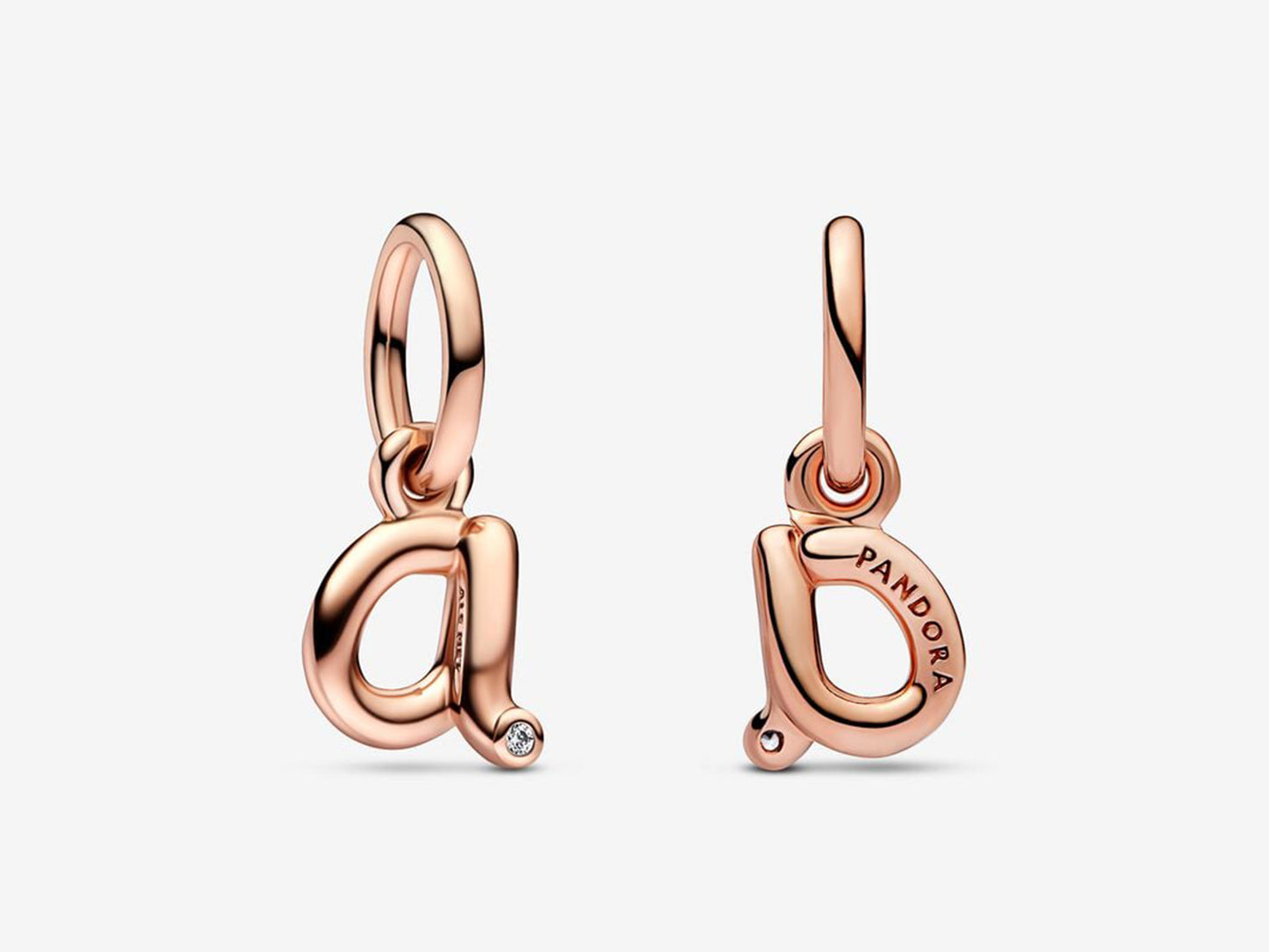 Letter A Script Alphabet Dangle Charm