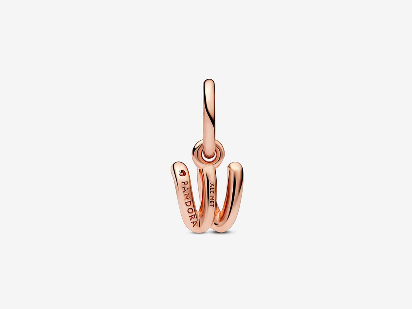 Letter W Script Alphabet Dangle Charm