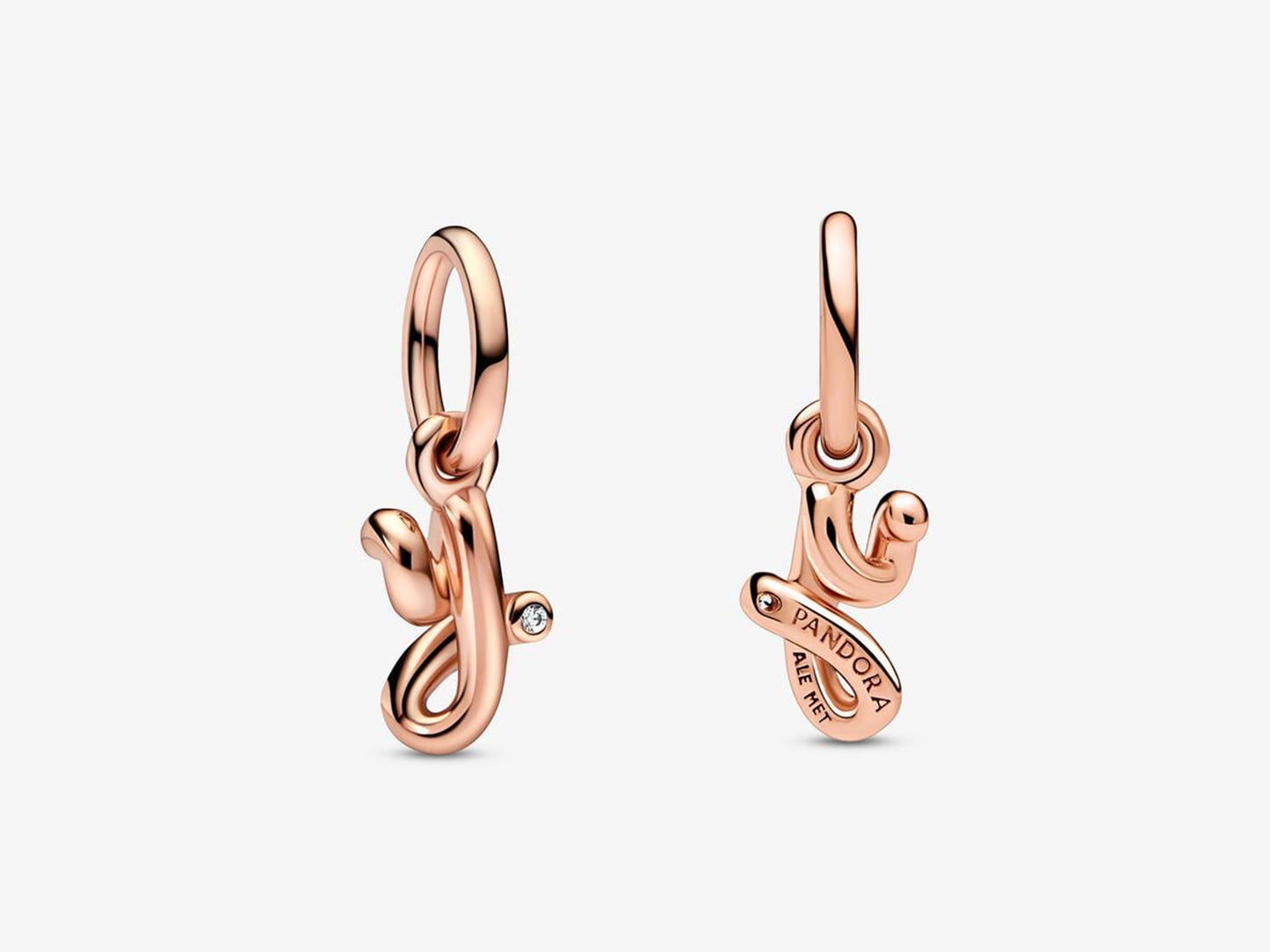 Letter Y Script Alphabet Dangle Charm