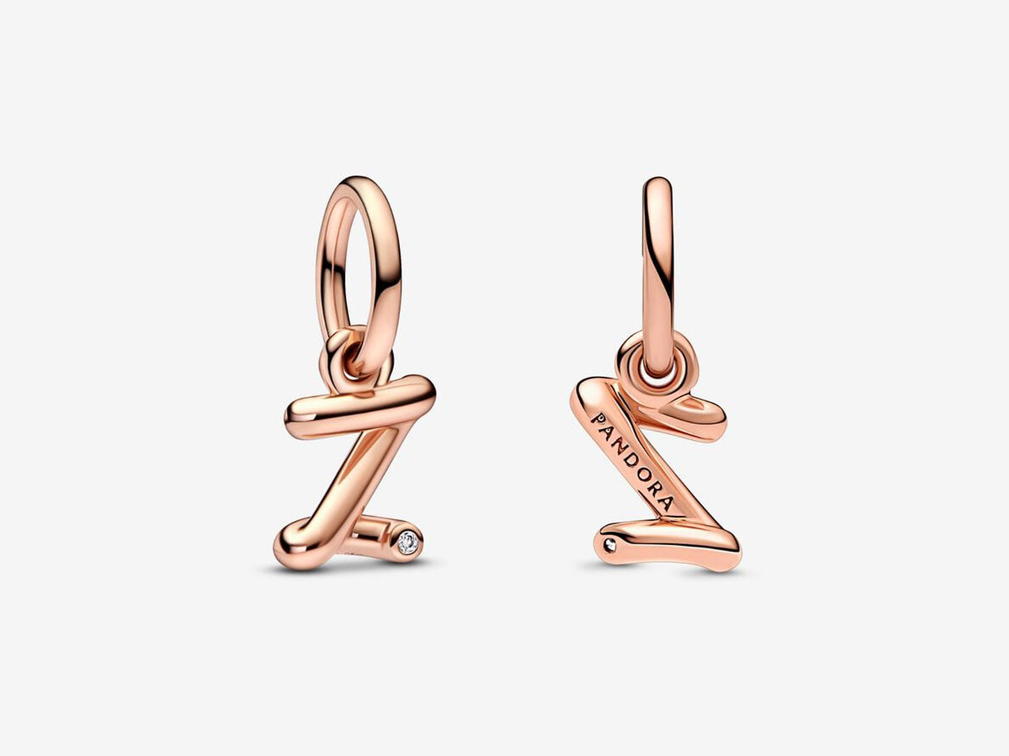 Letter Z Script Alphabet Dangle Charm