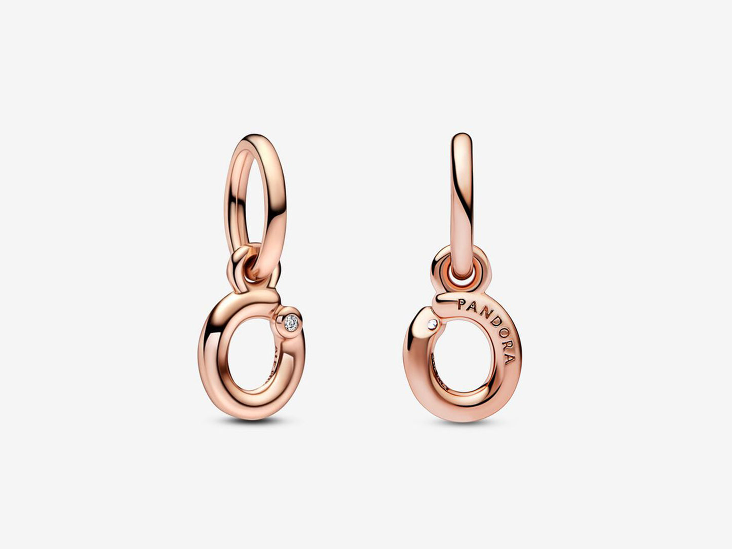 Letter O Script Alphabet Dangle Charm