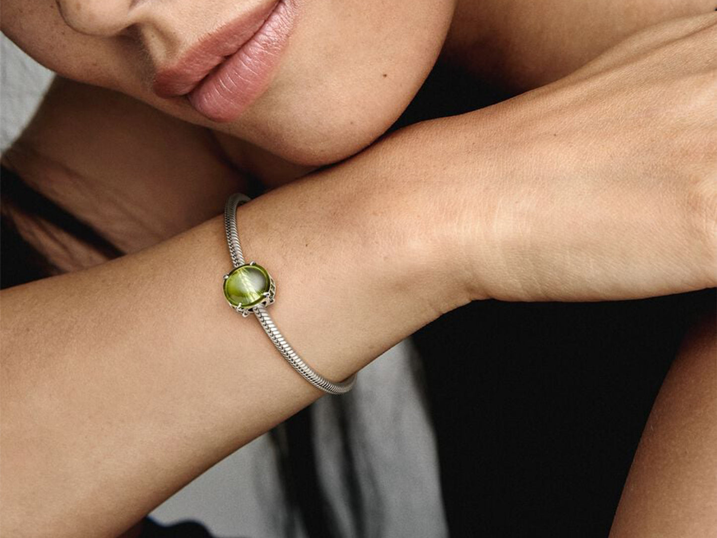 Green Oval Gem Charm