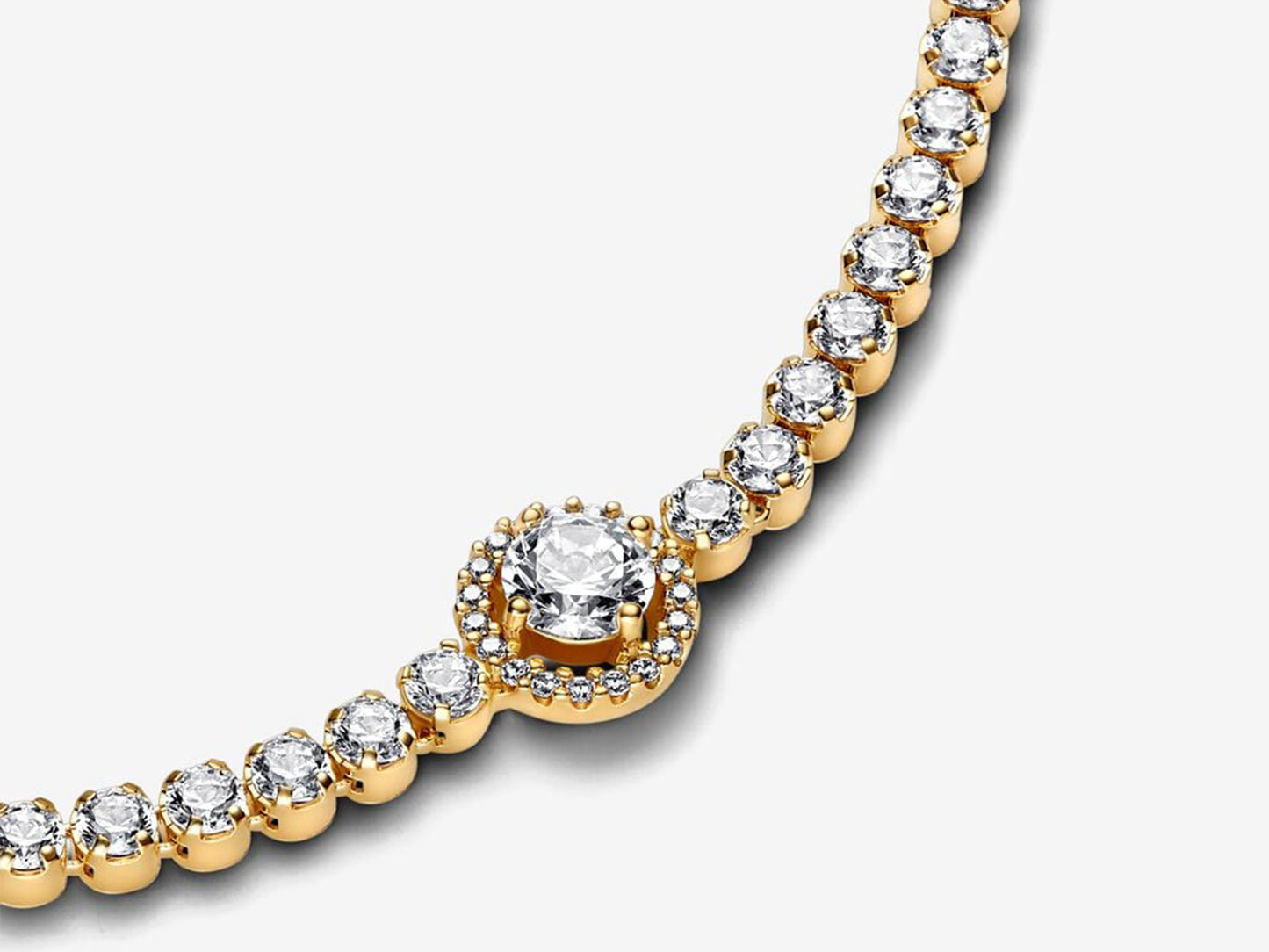 Sparkling Halo Tennis Bracelet