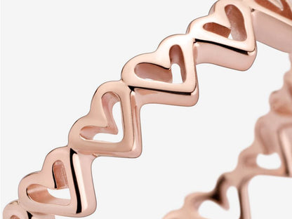Hand-Drawn Heartstack Ring