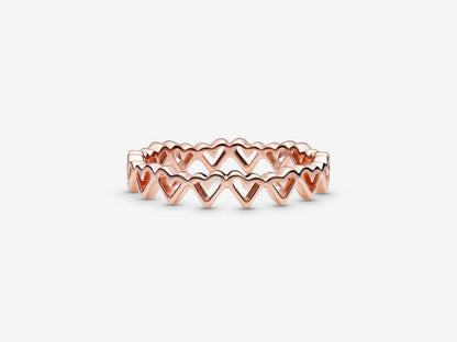 Hand-Drawn Heartstack Ring