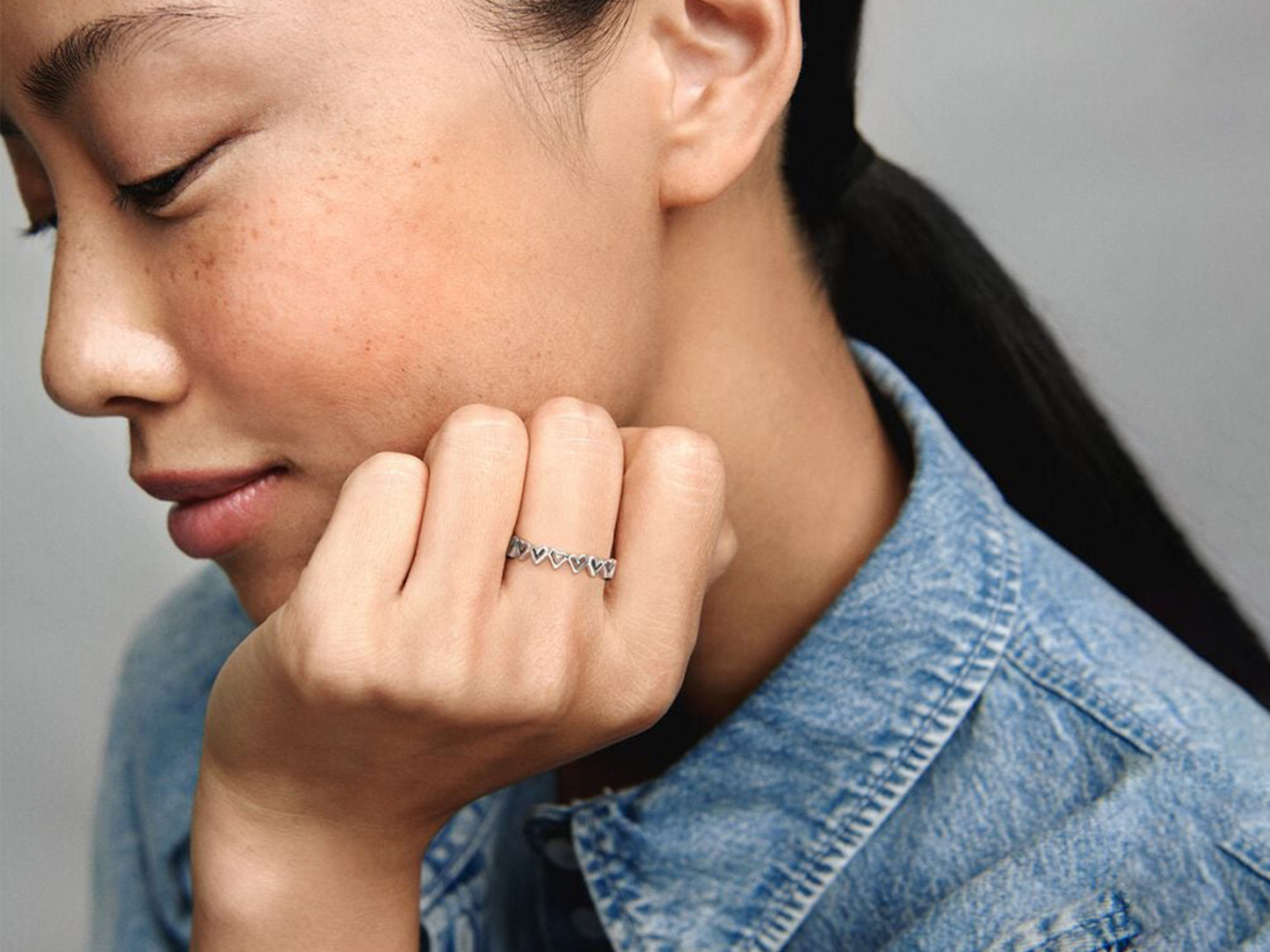 Freehand Hearts Ring