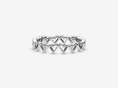 Freehand Hearts Ring