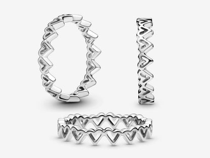 Freehand Hearts Ring