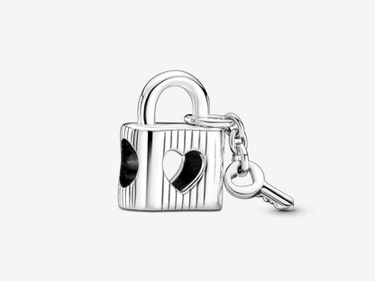 Padlock & Heart Key Charm