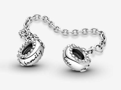 Heart Family Tree Safety Chain Charm