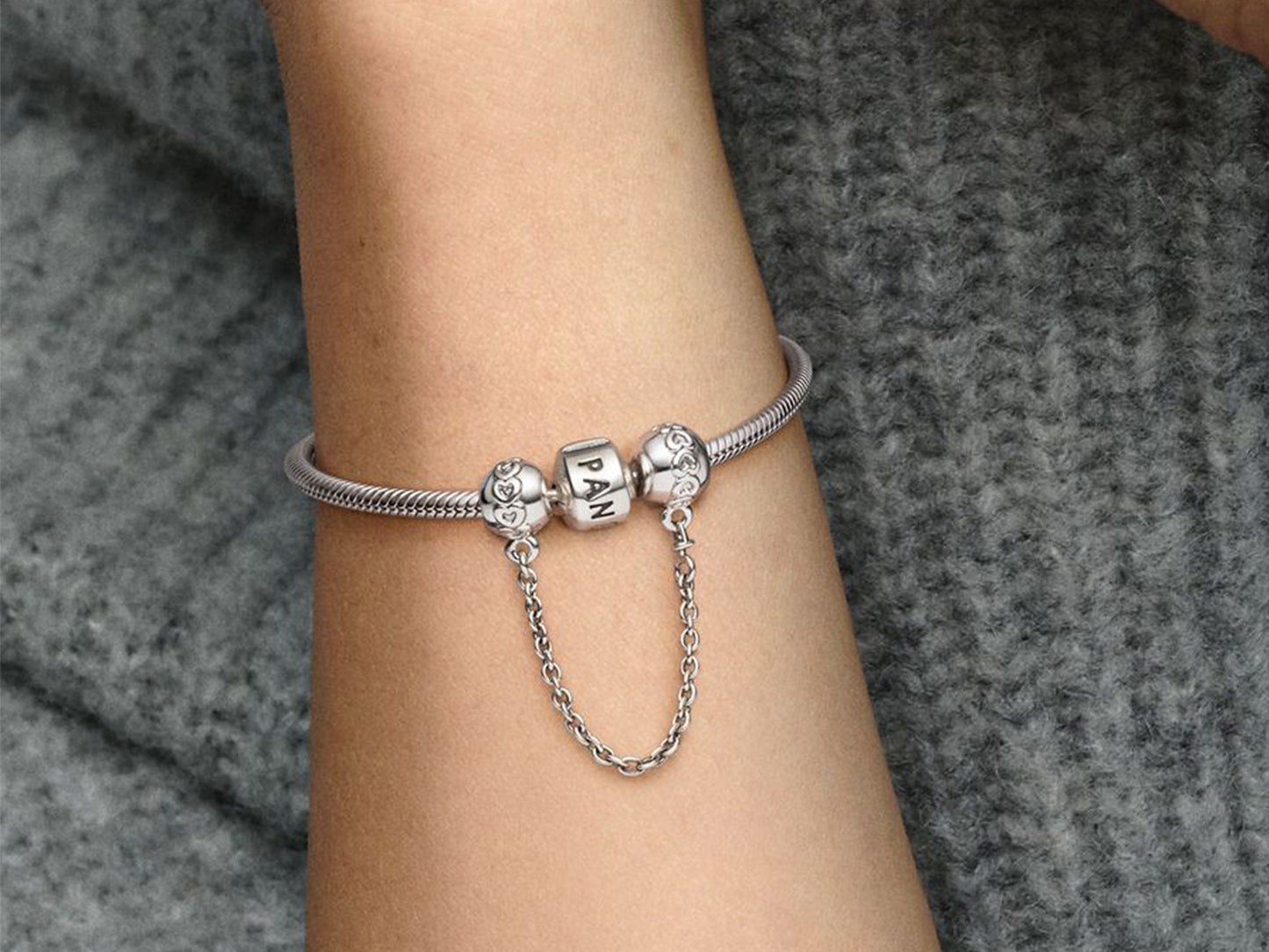 Band of Hearts Safety Chain Charm