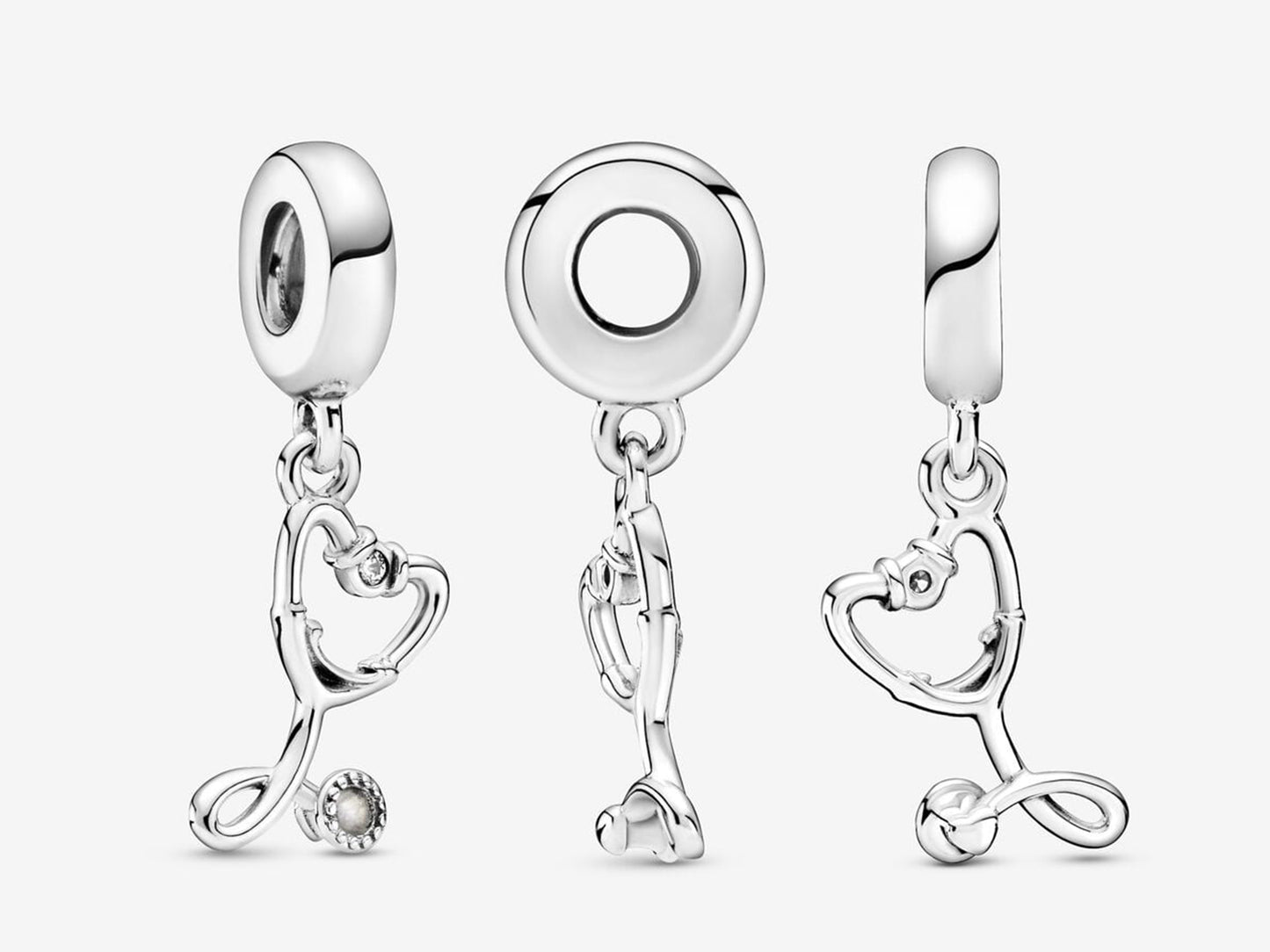 Stethoscope Heart Dangle Charm