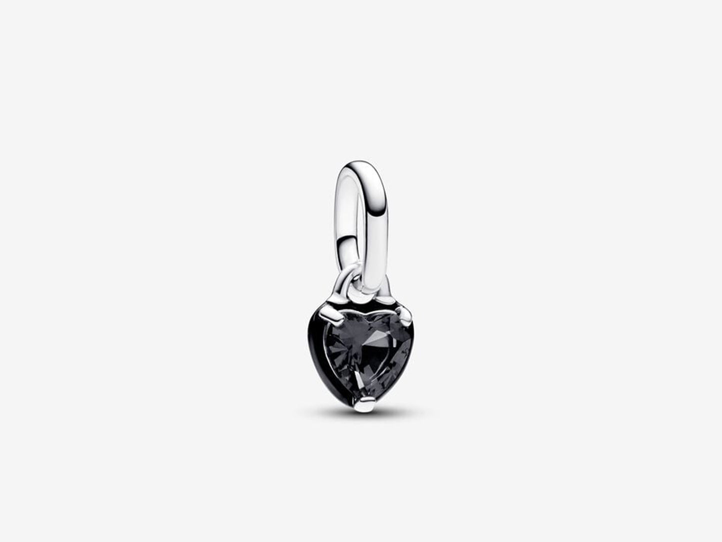 Black Chakra Heart Mini Dangle Charm
